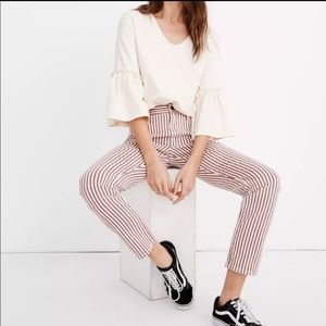 MADEWELL THE HIGH RISE SLIM CROP BOYJEAN, SIZE 27
